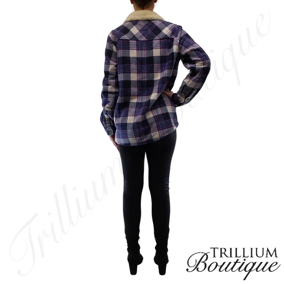 Soho Threads Women's Blue Plush Shirt Jacket NWT - Picture 7 of 7